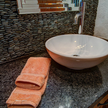 Tumbled Stone Hall Bathroom