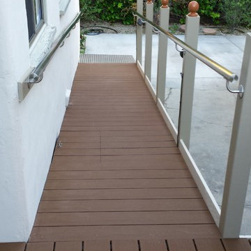 Diamond plate at end of ramp for smooth transition