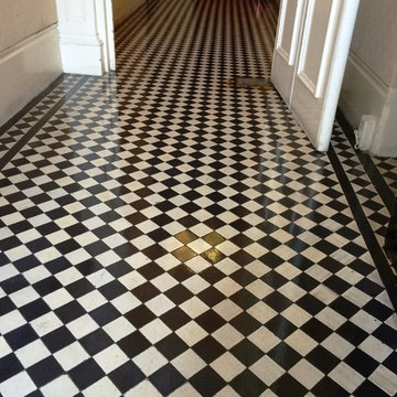Cleaning And Sealing A Victorian Tiled Floor In An Office In Palmeira Square, Br