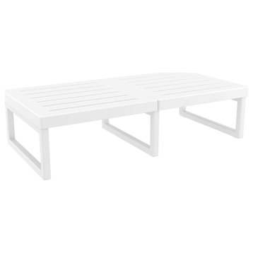 Mykonos Rectangle Lounge Table White