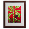 'Tropical Palm II' Matted Framed Canvas Art by Victor Giton