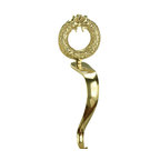 Wreath Christmas Stocking Hanger, Polished