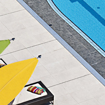 Rimbou Lotus Shades on Pool Deck