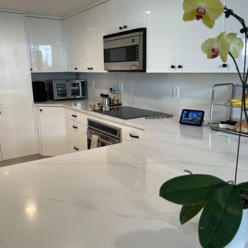Calacatta Gold Quartz Kitchen Countertops