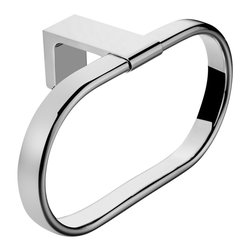Maykke - Dash Wall Mount Towel Ring, Bath Hand Towel Holder Hanger, Polished Chrome - Towel Rings