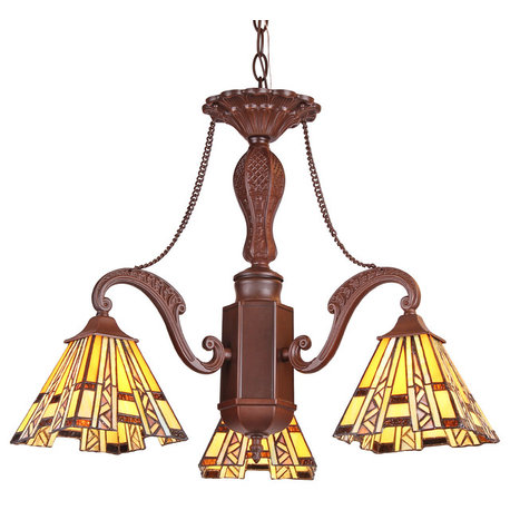 Chloe Lighting Progressive Mission 3 Light Mini Chandelier