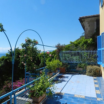 Studio pavimentazione terrazzi con piastrelle Vietresi