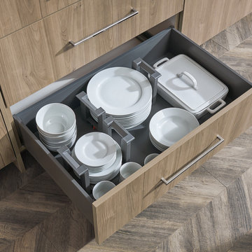 Omega Cabinetry: Dish Insert for Deep Drawers