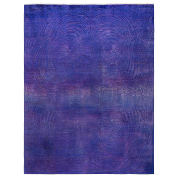 Vibrance, One-of-a-Kind Hand-Knotted Area Rug Purple, 7'10"x10'1"