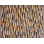 Bareens Designer Rugs - Eclectic Turkish Kilim Bettina Hand-Woven Wool Rug - 4'8'' x 6'9'' - Elevate the elegance of your home with this stunning hand-woven tribal Kilim wool rug. Meticulously crafted on a loom by the Nomad Turkman people using hand-spun wool and 100% natural vegetable dyes, these rugs are recognized for their repetitive geometric patterns, incorporating naturalistic floral and traditional designs. The contemporary fashion palette results in bold, sharp patterns that are incredibly versatile, as the pattern is the same on both sides. These reversible rugs feature a lighter shade on one side and brighter colors on the other, providing versatility according to preference. These unique rugs are made by knotting short strands of different colors onto the warps and securing them by tightly pressing the wefts. The designs are created by interweaving the various colored wefts and warps. Kilims are known for their exceptional durability and versatility, making them truly unique rugs.  Product Details    Rug Size: 4'8'' x 6'9''  Material: 100% Wool  Style: Kilim, Flat Weave, Dhurrie, Turkish, Southwestern, Rustic, Tribal  Colors: Natural, Grey, Brown, Tan  Weave Type: Hand-Woven, Handmade  Pile Height: Less than 0.25 inch