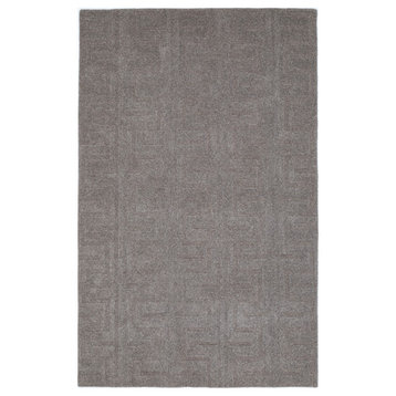 NuStory Sculpted Hand Tufted Solid Color Area Rug in Gray, 5'x8'