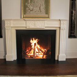 Cast limestone mantel 01 - Fireplace Mantels