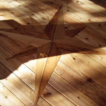Inlaid Wood Star Deck Detail