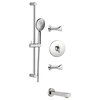 Extend Thermostatic Tub and Handheld Shower Set, Brushed Nickel