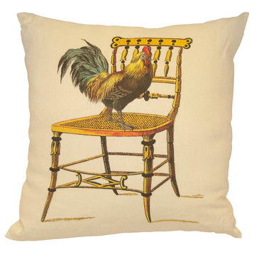 Juniper Road Collection, Rooster on a Chair, Sunbrella With Polyester Insert