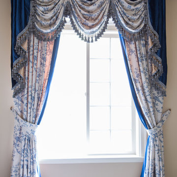 Valance curtains with swags and tails by celuce.com