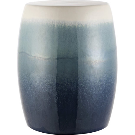 Norel Garden Stool - Blue, White