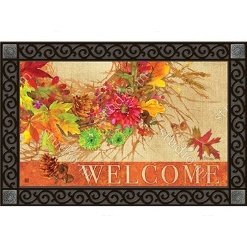 Autumn Wreath MatMates Decorative Doormat