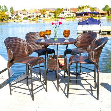 Outdoor Space Featuring Bar Bistro Set
