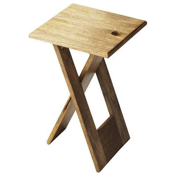 Butler Hammond Folding Table, Natural Wood