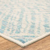 Mohawk Home Zig Zag Stripe Aqua 2' x 7' Area Rug