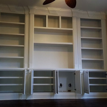 Wall of Media and Display Cabinets