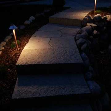 Rosetta Grand Flagstone with step and lighting application!
