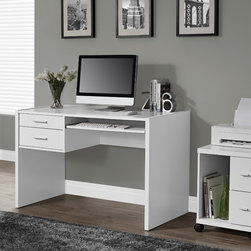 Magee White Computer Desk | modGSI - Desks And Hutches