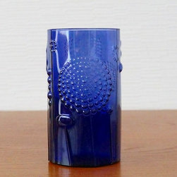 （北欧ヴィンテージ食器）ヌータヤルヴィ フローラ タンブラー （ダークブルー）12cm - グラス・タンブラー