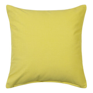 Bright Yellow 20x20 Authentic Mudcloth Throw Pillow Set, Green