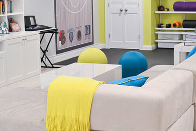 Inspiration for a contemporary gender-neutral kids' room remodel in New York
