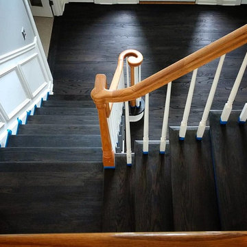 Ebony + True Black Red Oak Stairs