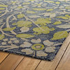 Weathered Wtr04-22 Outdoor Rug, Navy , Shale Gray , Lime Green, 8'x10'