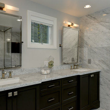 Exquisite Marble Master Bath Remodel Maple Valley, WA