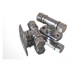 Mulqueen Pair of Industrial Polished Steel Drawer/Door Handle - Cupboard & Drawer Knobs