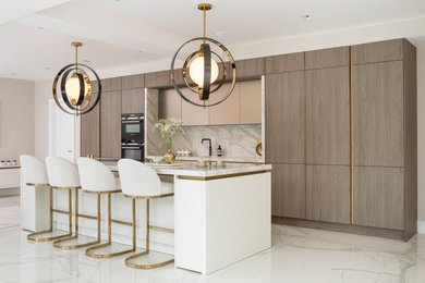 This is an example of a contemporary kitchen in London.
