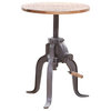 Solid Wood Industrial Style Bar Stool