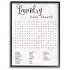 Stupell Industries Laundry Word Search Fun Family Word Design, 16"x20", Black