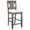 Coaster Athens 26" Wood Counter Stool in Barn Gray and Light Tan