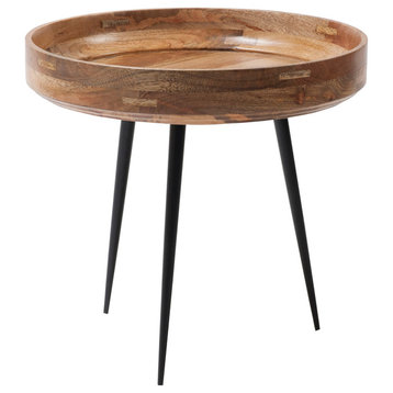 Mater Bowl Table Small, Natural, Steel Legs