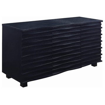 Coaster Stanton Contemporary 3-drawer Wood Rectangular Server Black