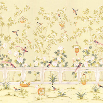 Chinoiserie Wall Mural Adriana, Cream