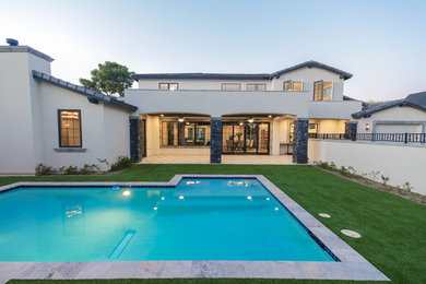 Transitional pool photo in Phoenix