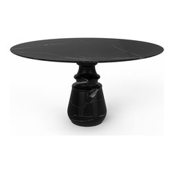 PIETRA ROUND NERO MARQUINA Dining Table - Dining Tables