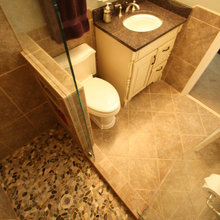 Upstairs shower space