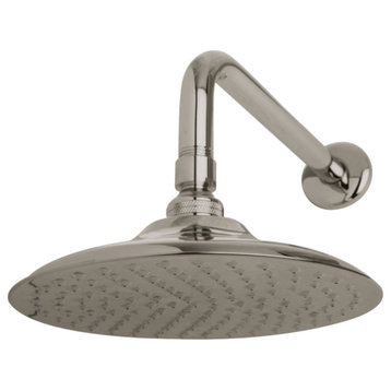 K136A8CK Victorian 8 in. Brass Showerhead With 12 in. Shower Arm, Brushed Nickel