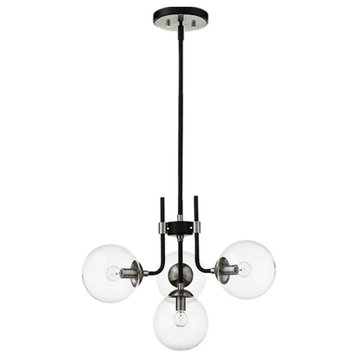 Warehouse of Tiffany's XL4366-4 22", 4 Light, Matte Black and Brushed Nickel