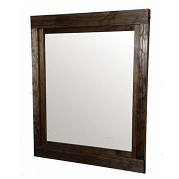 Farmhouse Style Vanity Mirror, Jacobean, 22"w X 24"h