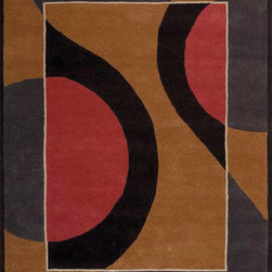 Mansoori Geometric Pattern Wool Rug - Area Rugs