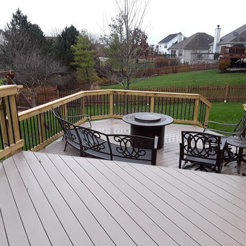 Multi Level Timber Tech Deck by Aurora, IL Deck Designer